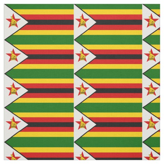 Patriottische vlag van Zimbabwe Stof (Swatch)