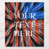 Patriottische vlag Verenigde Staten Wijn Etiket (Enkel label)