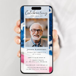 Patriottische Vlag Vet Foto Begrafenis Digitale Ev Kaart