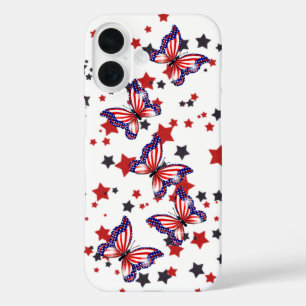 Patriottische Vlag Vlinders iPhone 16 Hoesje