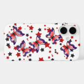 Patriottische Vlag Vlinders Case-Mate iPhone Case (Achterkant (horizontaal))