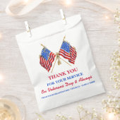 Patriottische  Vlag VS Dank jullie veteranen Bedankzakje (Geknipt)