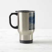 Patriottische vlaggen en een blauwe hemel op een reisbeker (Links)