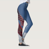 Patriottische vlaggen en een blauwe hemel op leggings (Rechts)