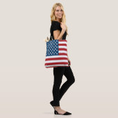 Patriottische vlaggen uit de Verenigde Staten en h Tote Bag (Op model)