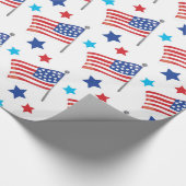 Patriottische vlaggen van de Verenigde Staten Cadeaupapier (Hoek)