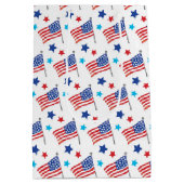 Patriottische vlaggen van de Verenigde Staten Medium Cadeauzakje (Achterkant)