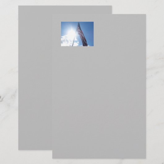 Patriottische vlaggenbakkerij briefpapier (Voorkant / Achterkant)