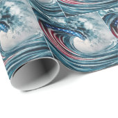 Patriottische Vlaggengolf Cadeaupapier (Rol Hoek)