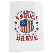 Patriottische vlagspeld 4 juli medium cadeauzakje (Achterkant)