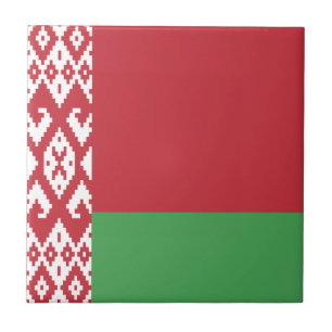 Patriottische Vlagtegel van Belarus Tegeltje