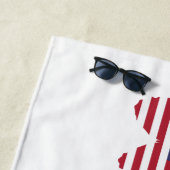 Patriottische vlinder Amerikaanse vlag Amerikaanse Strandlaken (In situ)