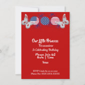 Patriottische vlinder Amerikaanse vlag Birthday Kaart (Voorkant)