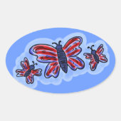 Patriottische vlinder sticker (Voorkant)