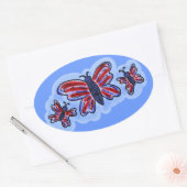 Patriottische vlinder sticker (Envelop)