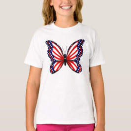 Patriottische vlinder t-shirt