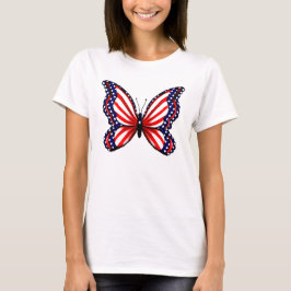 Patriottische vlinder t-shirt