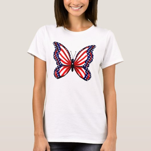 Patriottische vlinder t-shirt (Voorkant)