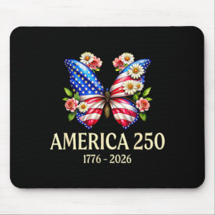 Patriottische vlinder usa 250ste verjaardag 1776-2 muismat