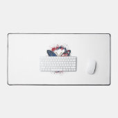 Patriottische Vlinder Vintage Gravure Vector Ontwe Bureaumat (Keyboard & Muis)