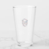Patriottische Vlinder Vintage Gravure Vector Ontwe Glas (Achterkant)
