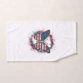 Patriottische Vlinder Vintage Gravure Vector Ontwe Handdoek (Handdoek)