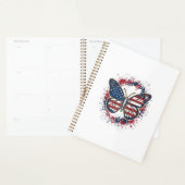 Patriottische Vlinder Vintage Gravure Vector Ontwe Planner (Display)