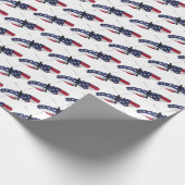 patriottische vlinder wit cadeaupapier (Hoek)