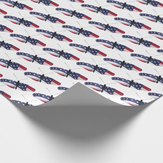 patriottische vlinder wit cadeaupapier (Hoek)