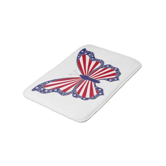 Patriottische vlinderbadmat badmat (Gekanteld)