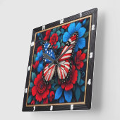 patriottische vlinderbloem vierkante klok (Hoek)