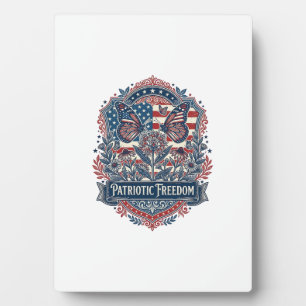 Patriottische Vlindertuin Vector Grafische T-shirt Fotoplaat