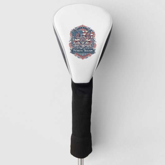 Patriottische Vlindertuin Vector Grafische T-shirt Golfheadcover (Voorkant)