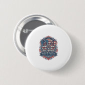 Patriottische Vlindertuin Vector Grafische T-shirt Ronde Button 5,7 Cm (Voorkant /achterkant)