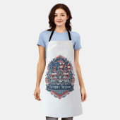 Patriottische Vlindertuin Vector Grafische T-shirt Schort (Gedragen)