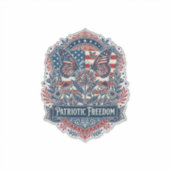 Patriottische Vlindertuin Vector Grafische T-shirt Sticker (Voorkant)