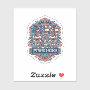 Patriottische Vlindertuin Vector Grafische T-shirt Sticker