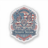 Patriottische Vlindertuin Vector Grafische T-shirt Sticker (Voorkant)