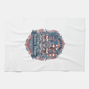 Patriottische Vlindertuin Vector Grafische T-shirt Theedoek