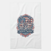 Patriottische Vlindertuin Vector Grafische T-shirt Theedoek (Verticaal)