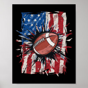Patriottische voet 4 juli mannen VS Amerikaanse vl Poster