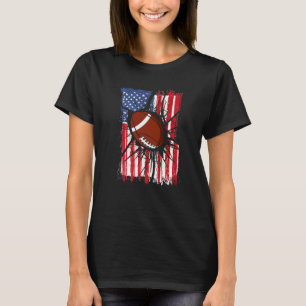 Patriottische voetbal 4 juli Amerikaanse vlag jong T-shirt