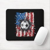 Patriottische Voetbal 4 juli Mannen VS Amerikaanse Muismat (Met muis)