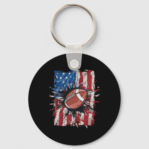 Patriottische Voetbal 4 juli Mannen VS Amerikaanse Sleutelhanger