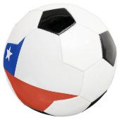 Patriottische voetbal met Chileense vlag (Drie kwart)