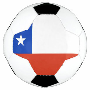 Patriottische voetbal met Chileense vlag