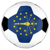 Patriottische voetbal met vlag van Indiana, VS (Gedraaid)