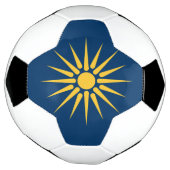 Patriottische voetbal met vlag van Macedonië (Gedraaid)