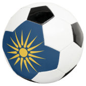 Patriottische voetbal met vlag van Macedonië (Drie kwart)