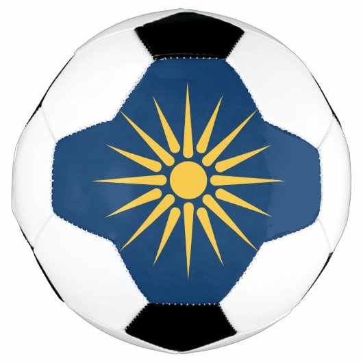 Patriottische voetbal met vlag van Macedonië (Voorkant)